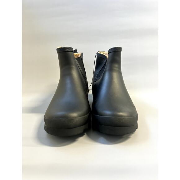 Tretorn Lara Lined Faux Fur Lined Chelsea Rain Booties Black Women's Size 10 US - Picture 3 of 7